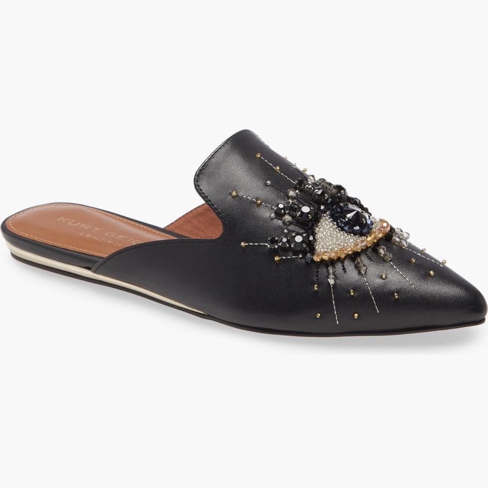 Kurt Geiger Black Embellished Loafers